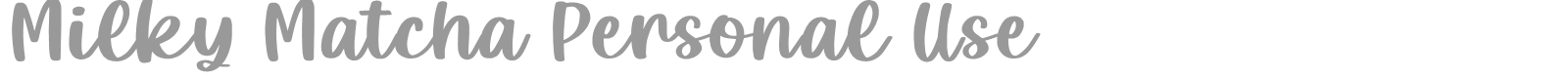 Milky Matcha font preview